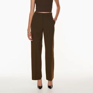 Aritzia Babaton Agency Pant - City Wool Size 00 Rich Mocha Brown